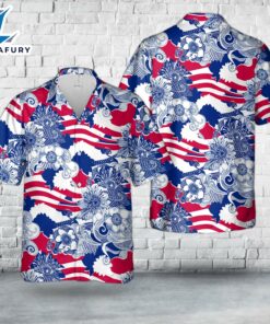 Tropical Flower 4th Of July Hawaiian Shirt