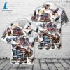Trucker Truck with Eagle and American Flag, 4th Of July Hawaiian Shirt