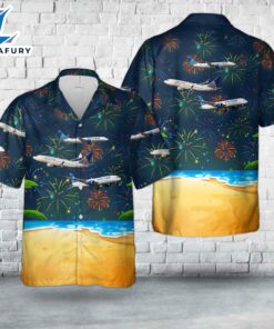 United Airlines Fleet 4th Of July Hawaiian Shirt