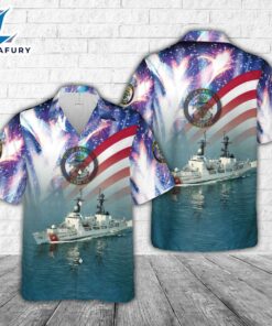 United States Coast Guard high endurance cutter USCGC Hamilton (WHEC-715), 4th Of July Hawaiian Shirt