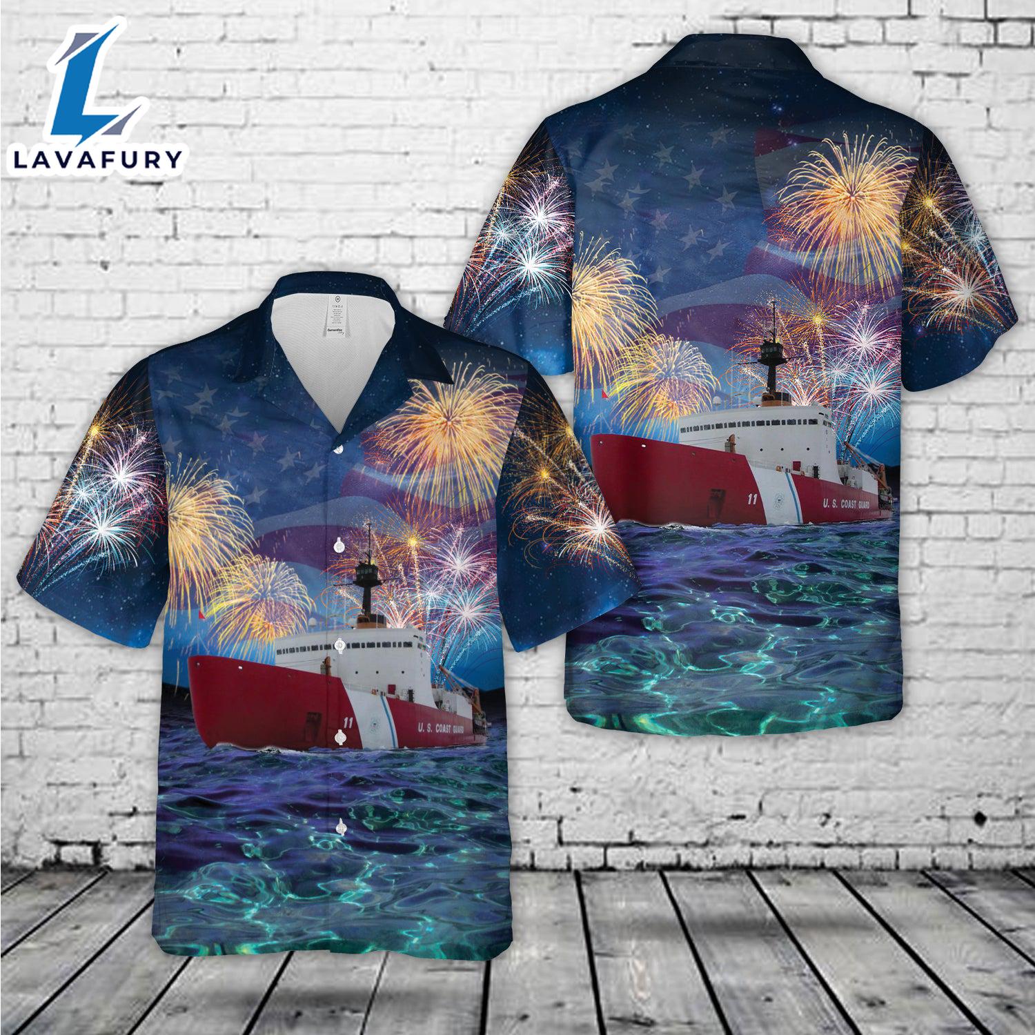 United States Coast Guard USCGC Polar Sea (WAGB-11), 4th Of July Hawaiian Shirt 4TH Of July United States Coast Guard USCGC Polar Sea (WAGB-11), 4th Of July Hawaiian Shirt 4TH Of July