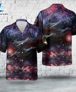 US Air Force 28th Aircraft Maintenance Squadron Rockwell B-1B Lancer, 4th Of July Hawaiian Shirt