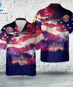 U.S. Navy McDonnell Douglas F-4J Phantom II Of VF-142 the Ghostriders, 4th Of July Hawaiian Shirt