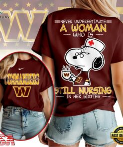 Washington Commanders NFL Snoopy Never Underestimate A Nurse Unisex T Shirt