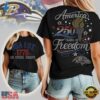 Baltimore Ravens NFL 250 Years Independence Day Rhinestone Dot Unisex 3D Shirt