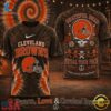 Cleveland Browns NFL Peace Love Greateful Dead Special New 3D Shirt