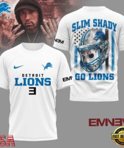 Detroit Lions NFL Eminem Fan 3D T-Shirt