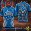 Detroit Lions NFL Peace Love Greateful Dead Special New 3D Shirt