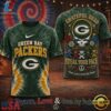 Green Bay Packers NFL Peace Love Greateful Dead Special New 3D Shirt