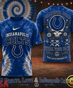 Indianapolis Colts NFL Peace Love Greateful Dead Special New 3D Shirt