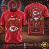 Kansas City Chiefs NFL Peace Love Greateful Dead Special New 3D Shirt