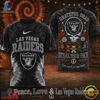 Las Vegas Raiders NFL Peace Love Greateful Dead Special New 3D Shirt