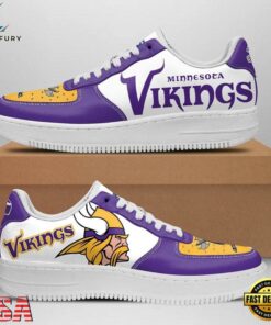 Minnesota Vikings Football Team Nike Air Force 1 Shoes