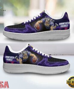 Minnesota Vikings Mascot Thunder Style Air Force 1 Shoes For Fans