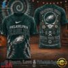 Philadelphia Eagles NFL Peace Love Greateful Dead Special New 3D Shirt