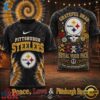 Pittsburgh Steelers NFL Peace Love Greateful Dead Special New 3D Shirt