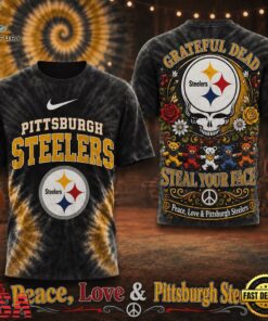 Pittsburgh Steelers NFL Peace Love Greateful Dead Special New 3D Shirt