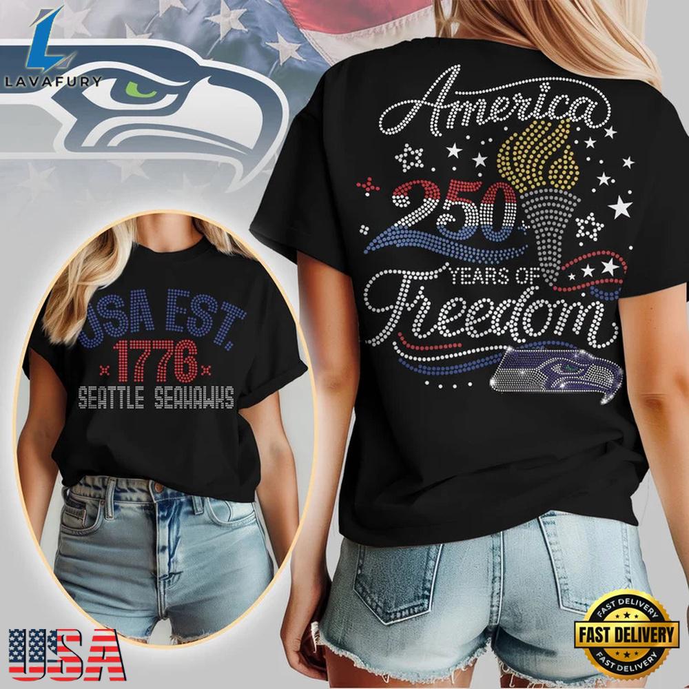 NFL Seattle SeahawksNFL 250 Years Independence Day 2026 Women T Shirt NFL Seattle SeahawksNFL 250 Years Independence Day 2026 Women T Shirt