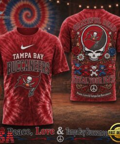 Tampa Bay Buccaneers NFL Peace Love Greateful Dead Special New 3D Shirt