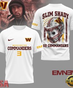 Washington Commanders NFL Eminem Fan 3D T-Shirt