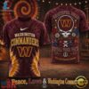 Washington Commanders NFL Peace Love Greateful Dead Special New 3D Shirt