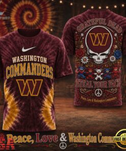 Washington Commanders NFL Peace Love Greateful Dead Special New 3D Shirt
