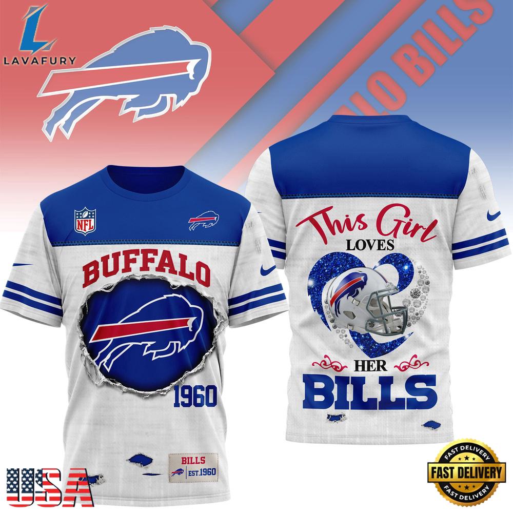 Buffalo Bills NHL This Girl Love All Over Print T Shirt Buffalo Bills NHL This Girl Love All Over Print T Shirt