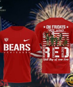 Chicago Bears Scooby-Doo Red Friday Military 3D T-Shirt