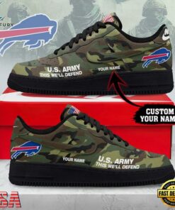 Custom Name Buffalo Bills NFL US Army Air Force 1 Shoes For Fans