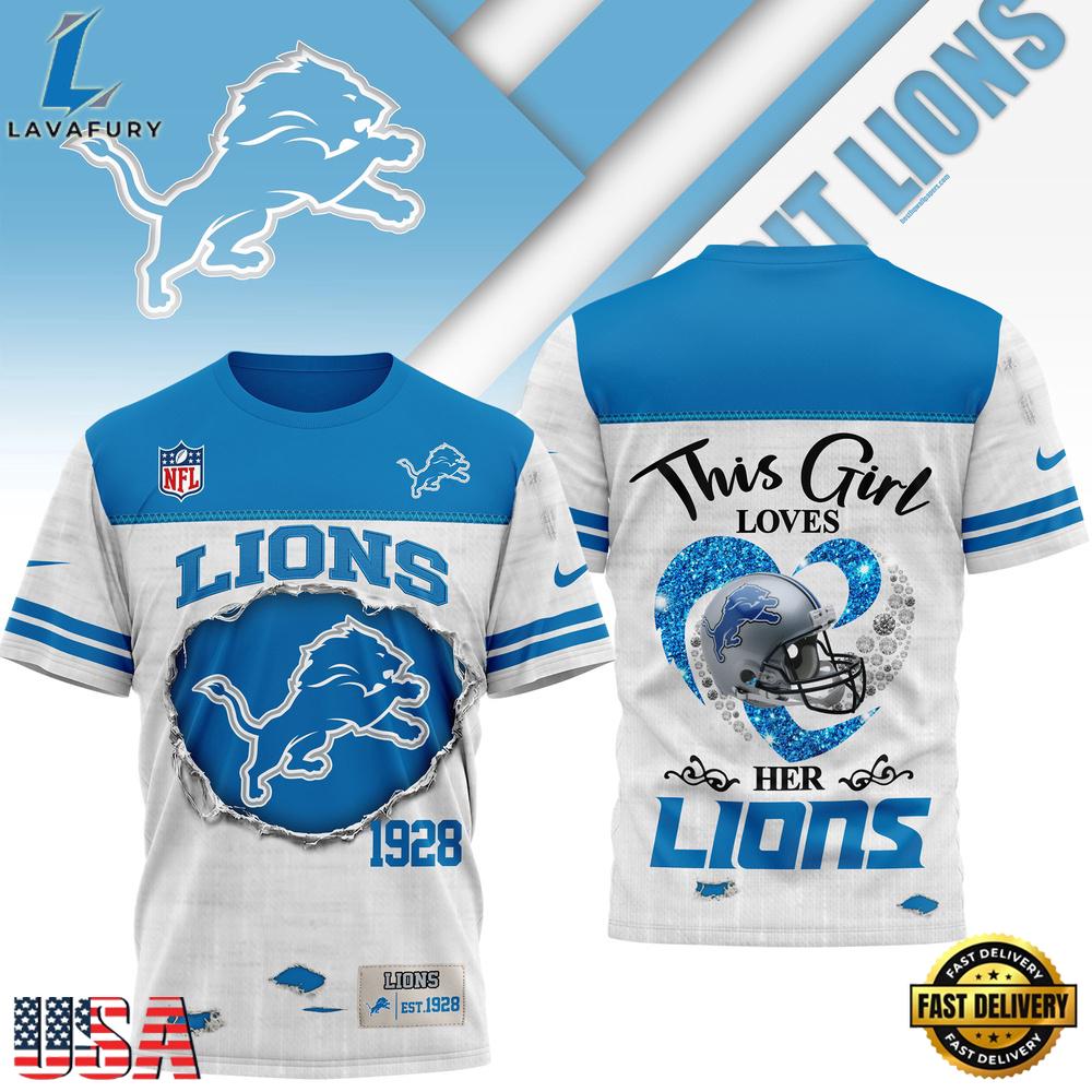 Detroit Lions NHL This Girl Love All Over Print T Shirt Detroit Lions NHL This Girl Love All Over Print T Shirt