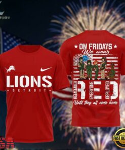 Detroit Lions Scooby-Doo Red Friday Military 3D T-Shirt