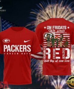 Green Bay Packers Scooby-Doo Red Friday Military 3D T-Shirt