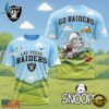 Las Vegas Raiders NFL Snoopy New 2026 All Over Print T Shirt 3 Las Vegas Raiders NFL Snoopy Touchdown 3D T-Shirt