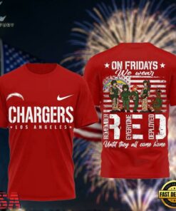 Los Angeles Chargers Scooby-Doo Red Friday Military 3D T-Shirt