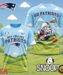 New England Patriots NFL Snoopy Touchdown 3D T-Shirt