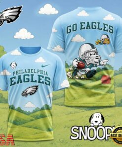 Philadelphia Eagles NFL Snoopy Touchdown 3D T-Shirt