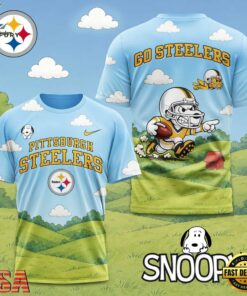 Pittsburgh Steelers NFL Snoopy Touchdown 3D T-Shirt