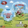 San Francisco 49ers NFL Snoopy Touchdown 3D T-Shirt