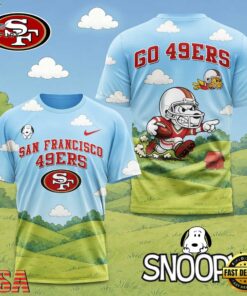 San Francisco 49ers NFL Snoopy Touchdown 3D T-Shirt