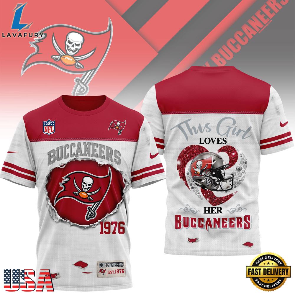Tampa Bay Buccaneers NHL This Girl Love All Over Print T Shirt Tampa Bay Buccaneers NHL This Girl Love All Over Print T Shirt