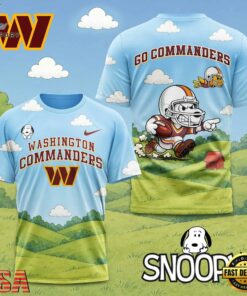 Washington Commanders NFL Snoopy Touchdown 3D T-Shirt