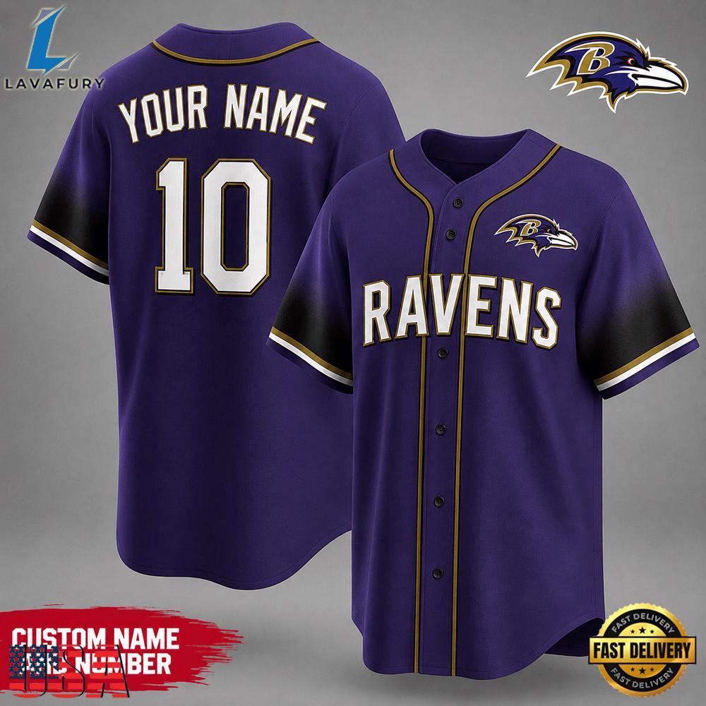 Baltimore Ravens NFL New 2026 Version Custom Name Number Baseball Jersey Baltimore Ravens NFL New 2026 Version Custom Name Number Baseball Jersey