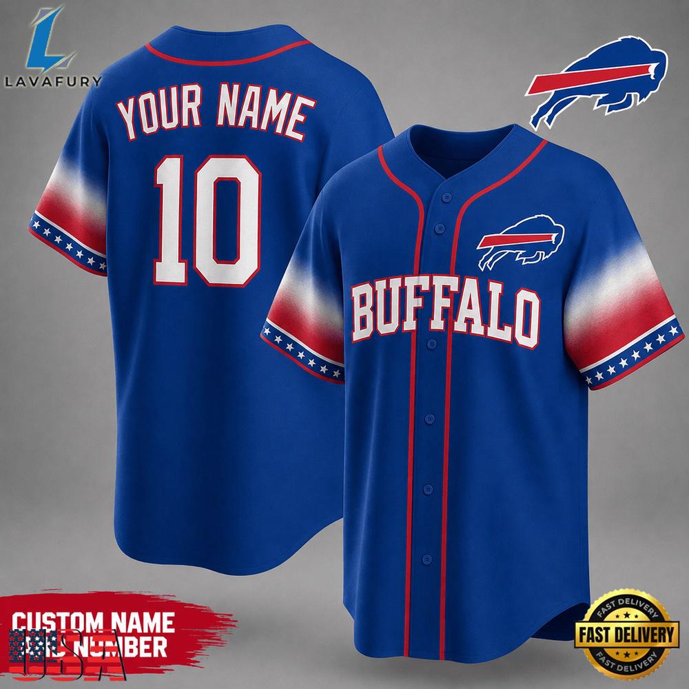 Buffalo Bills NFL New 2026 Version Custom Name Number Baseball Jersey Buffalo Bills NFL New 2026 Version Custom Name Number Baseball Jersey
