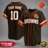 Cleveland Browns NFL New 2026 Version Custom Name Number Baseball Jersey 2 Cleveland Browns NFL Team Pride Baseball Jersey