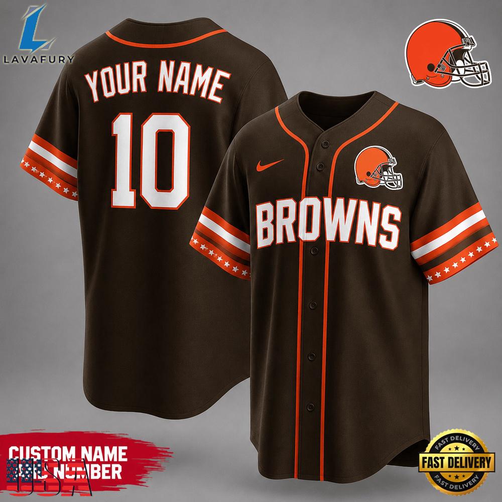 Cleveland Browns NFL New 2026 Version Custom Name Number Baseball Jersey Cleveland Browns NFL New 2026 Version Custom Name Number Baseball Jersey