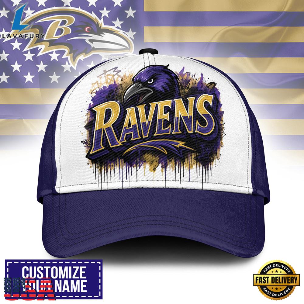 Custom Name Baltimore Ravens NFL Graffiti Team Baseball Cap Custom Name Baltimore Ravens NFL Graffiti Team Baseball Cap
