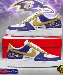 Custom Name Baltimore Ravens NFL Victory Pride Air Force 1 Shoes