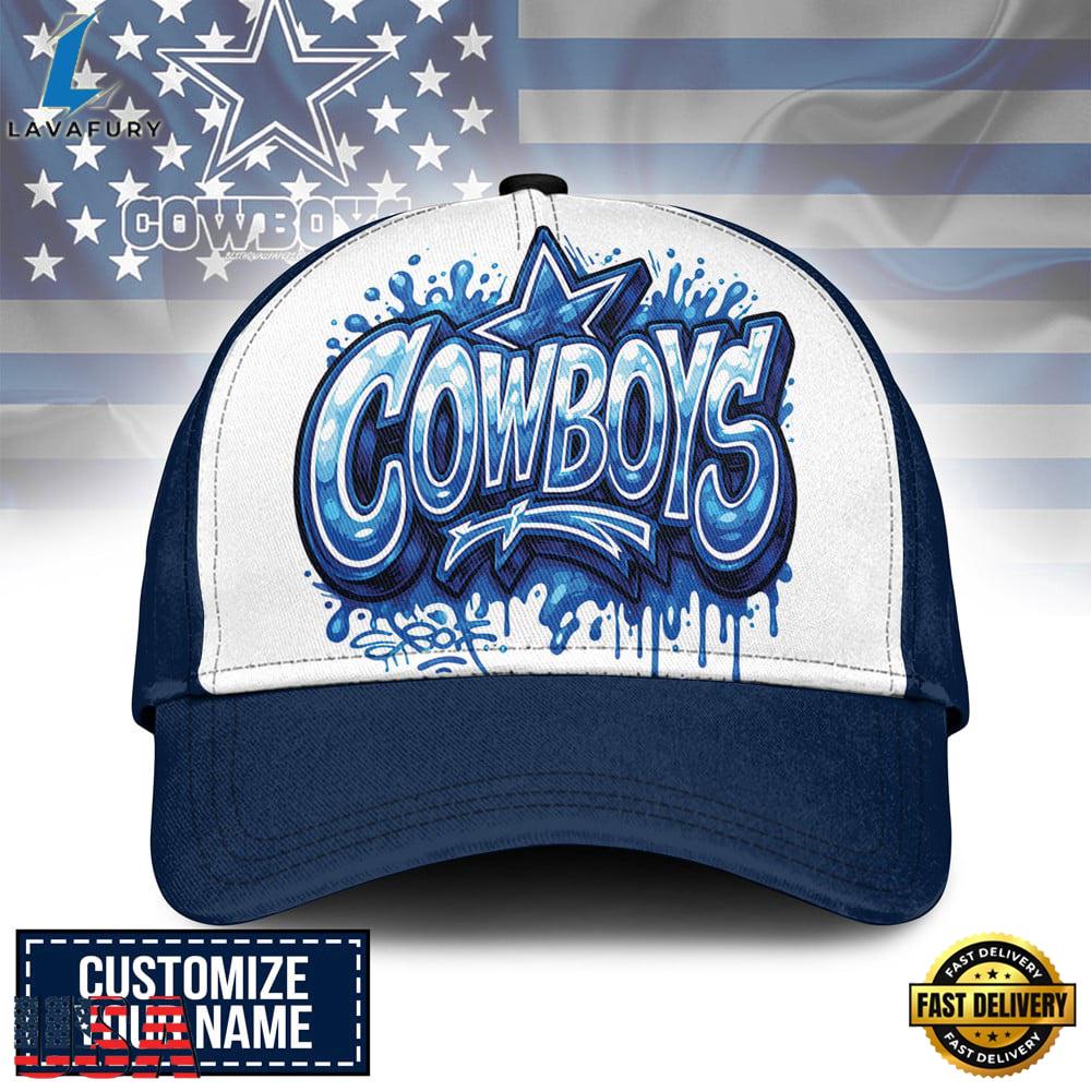 Custom Name Dallas Cowboys NFL Graffiti Team Baseball Cap Custom Name Dallas Cowboys NFL Graffiti Team Baseball Cap