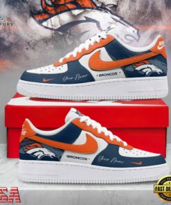 Custom Name Denver Broncos NFL Victory Pride Air Force 1 Shoes