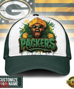 Custom Name Green Bay Packers NFL Graffiti Team Baseball Cap